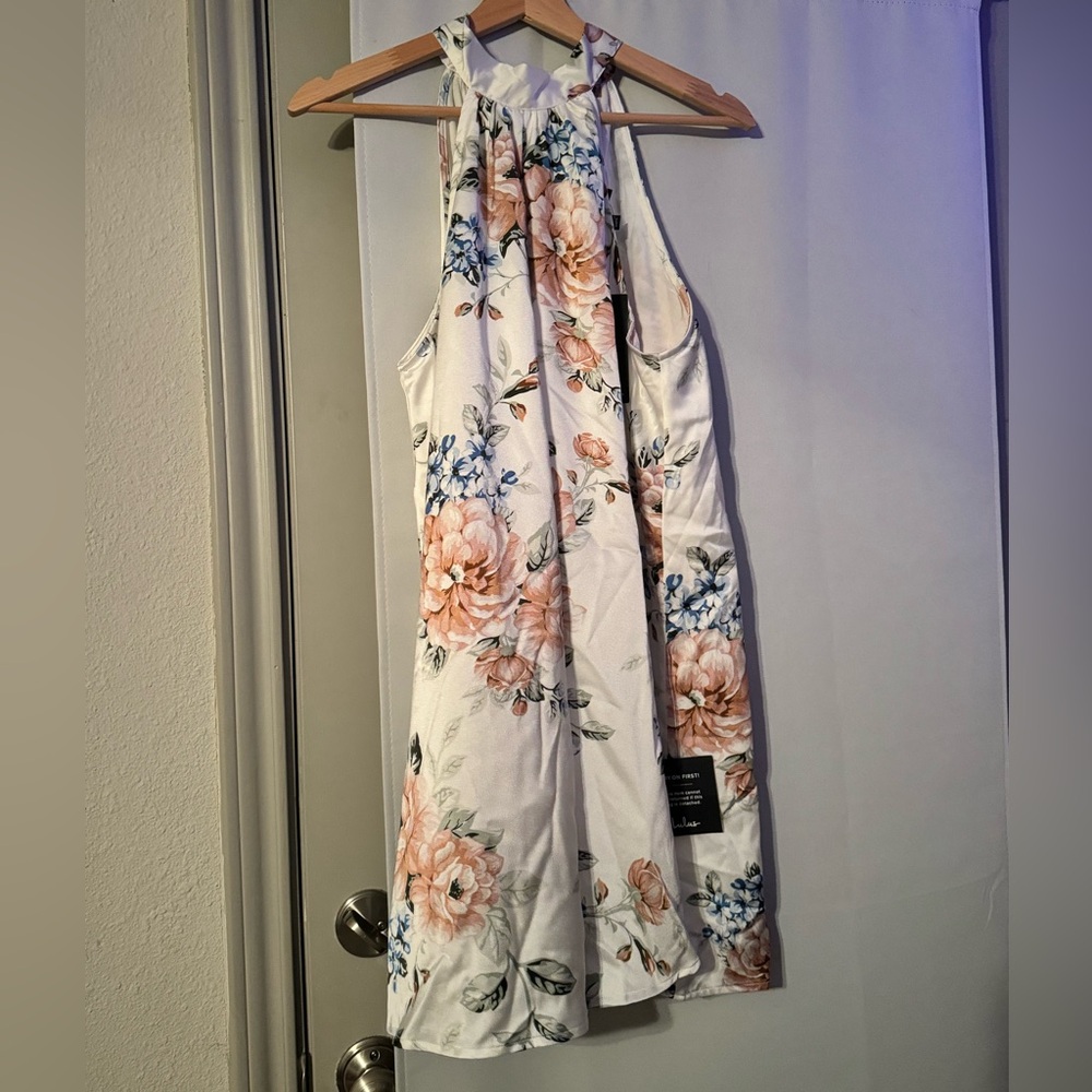 Lulus floral halter dress